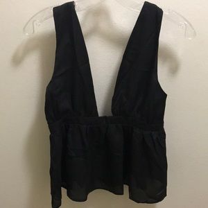 Black Low Cut Tank